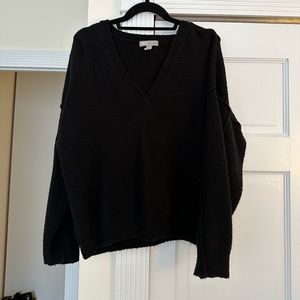 ASOS black cozy oversized vneck sweater